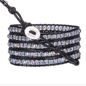 Victoria Emerson wrap bracelet - Crystal Ice on Bk